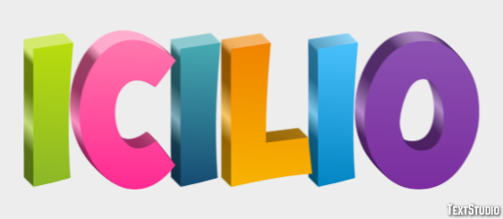 Icilio Effetto testo