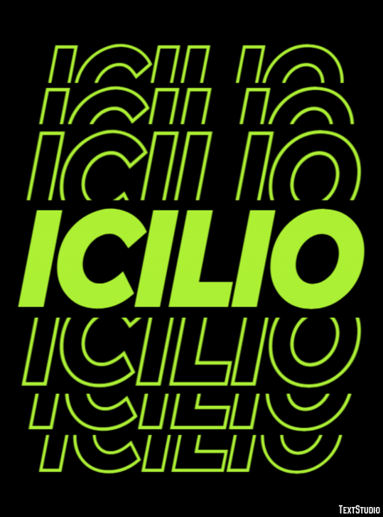 Icilio Effetto testo