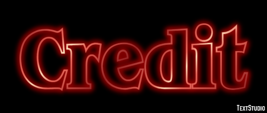 Credit Text Effect