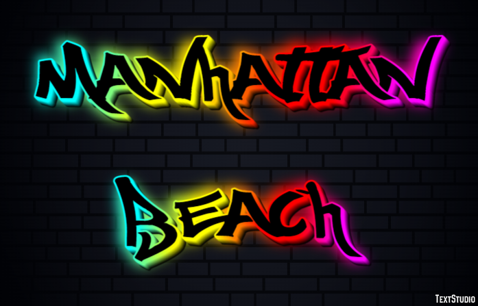 Manhattan Beach Text Effect