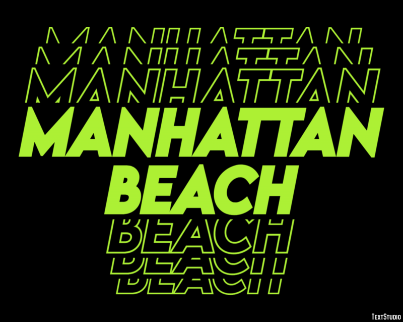 Manhattan Beach Efekt tekstowy