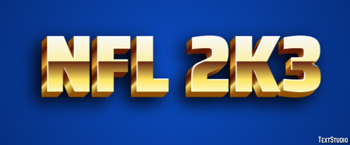 NFL 2K3 Text effect