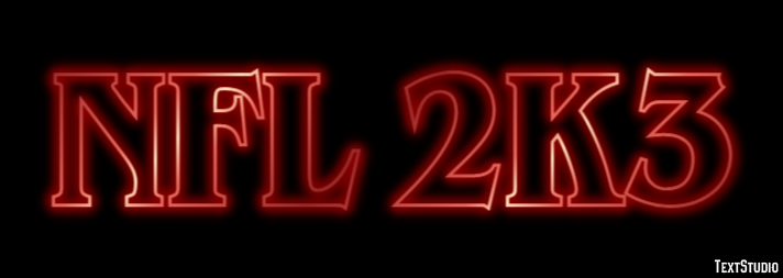 NFL 2K3 Efekt tekstowy