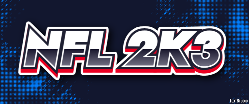 NFL 2K3 Efekt tekstowy
