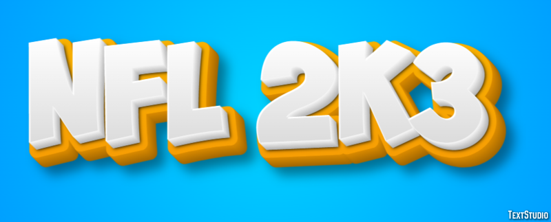 NFL 2K3 Efekt tekstowy