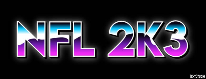 NFL 2K3 Text effect