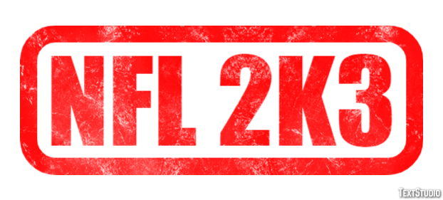NFL 2K3 Efekt tekstowy