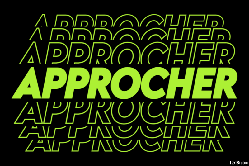 Approcher Text Effect