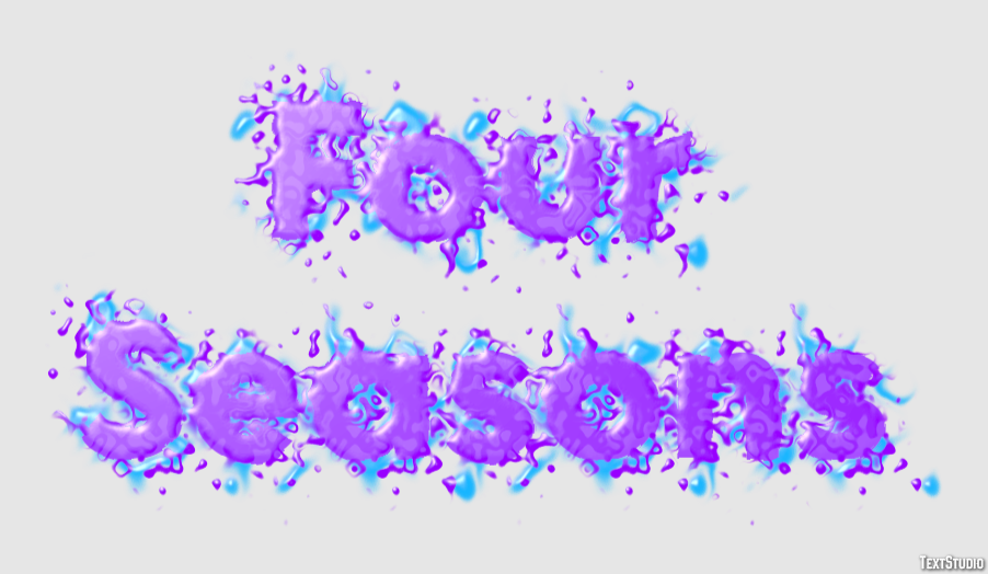 Four Seasons Эффект текста