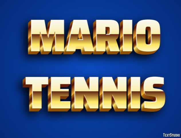 Mario Tennis Эффект текста