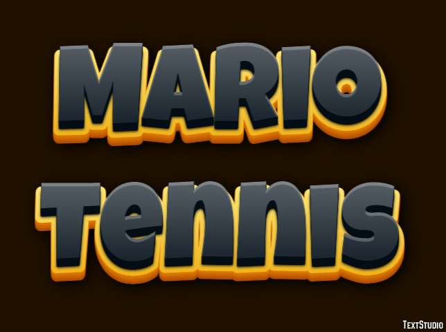 Mario Tennis Эффект текста