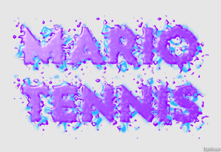 Mario Tennis Эффект текста
