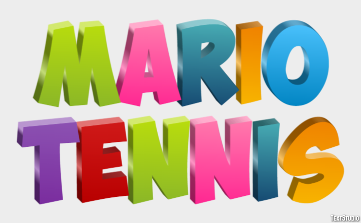 Mario Tennis Текстовый эффект
