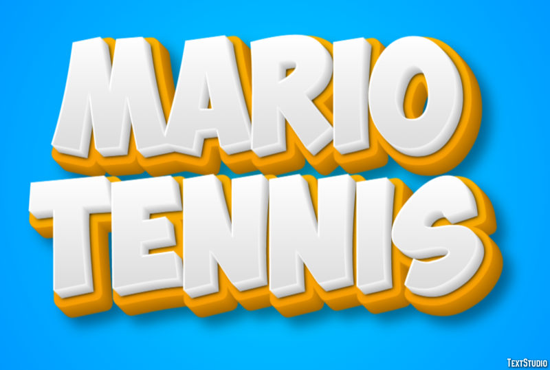 Mario Tennis Эффект текста