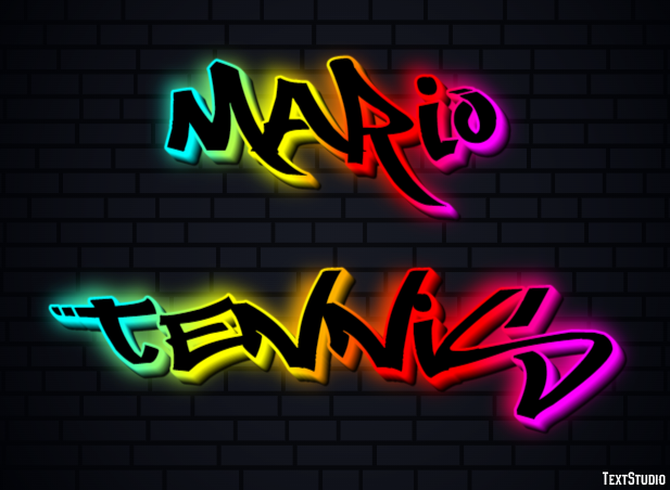 Mario Tennis Эффект текста