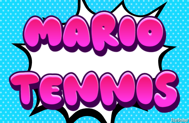 Mario Tennis Эффект текста
