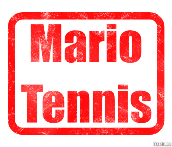 Mario Tennis Эффект текста