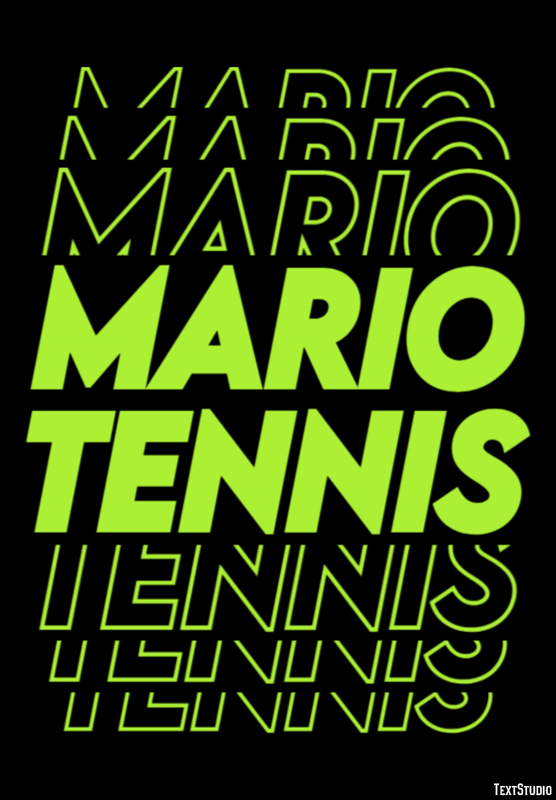 Mario Tennis Эффект текста