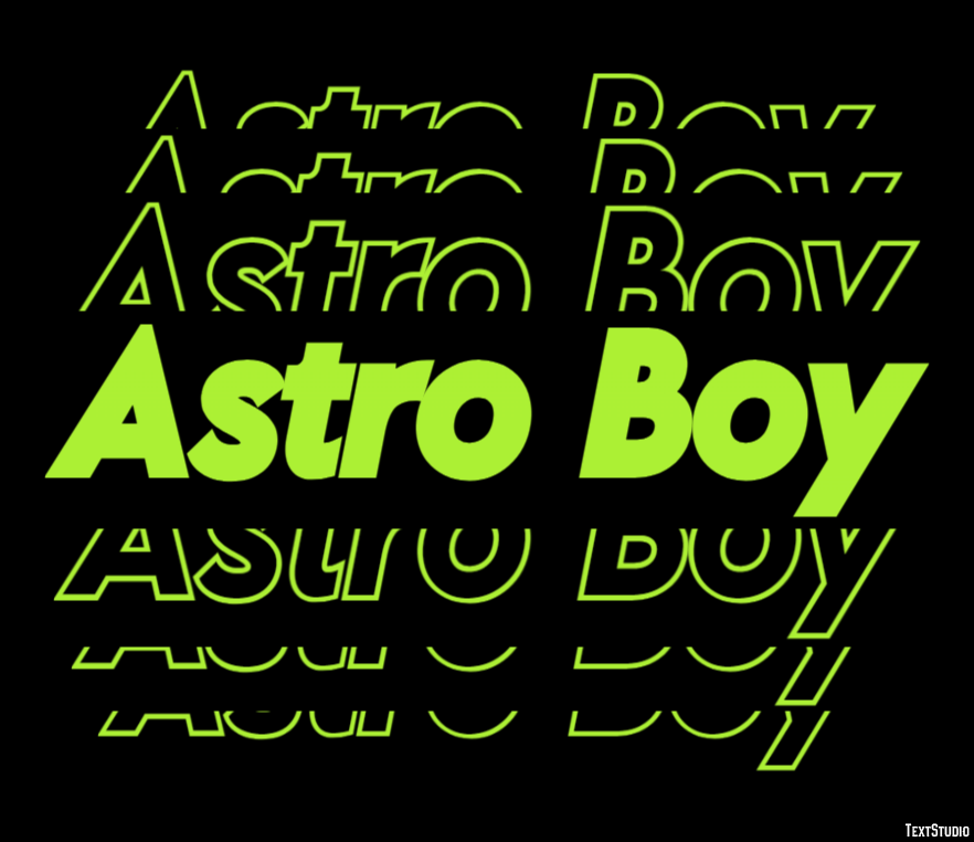 Astro Boy Эффект текста