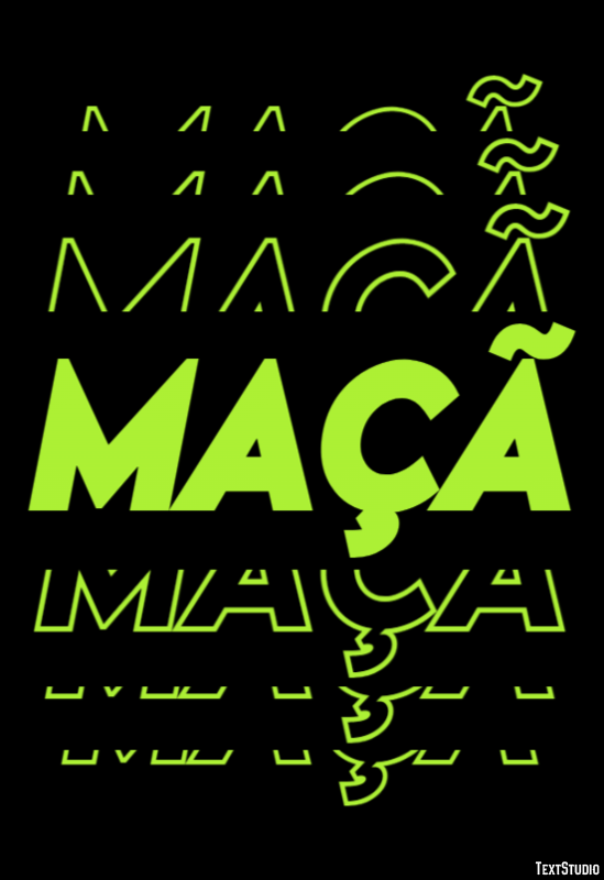 Maçã Efeito do texto