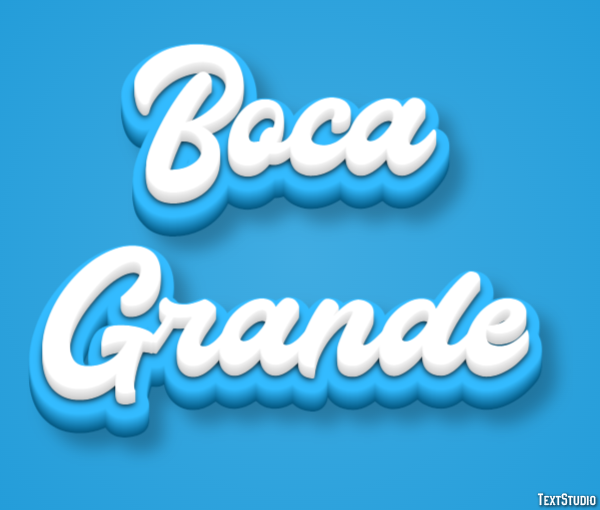 Boca Grande Effetto testo