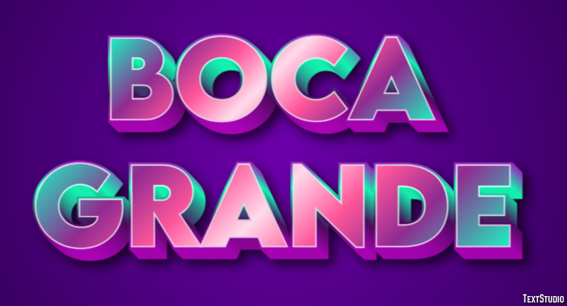 Boca Grande Effetto testo