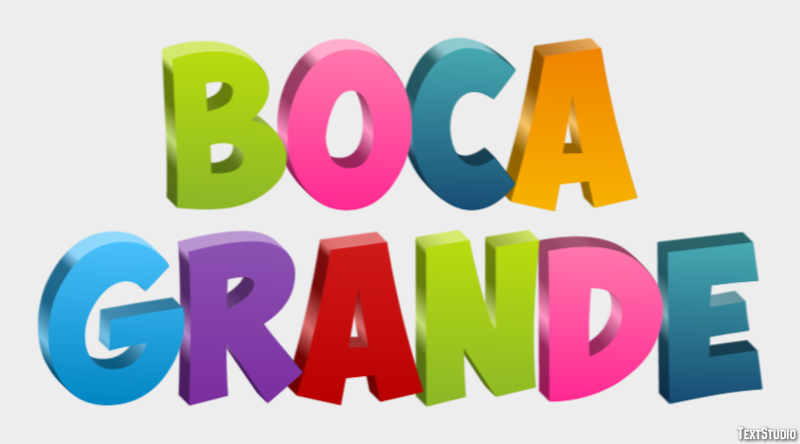 Boca Grande Effetto testo