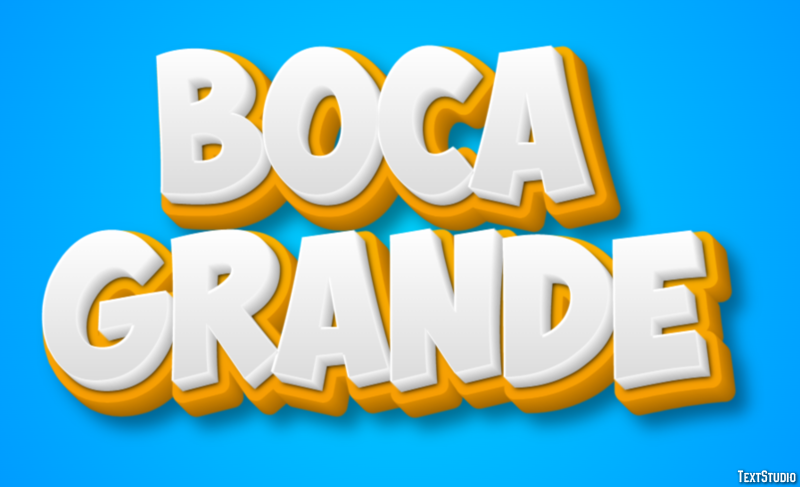 Boca Grande Effetto testo