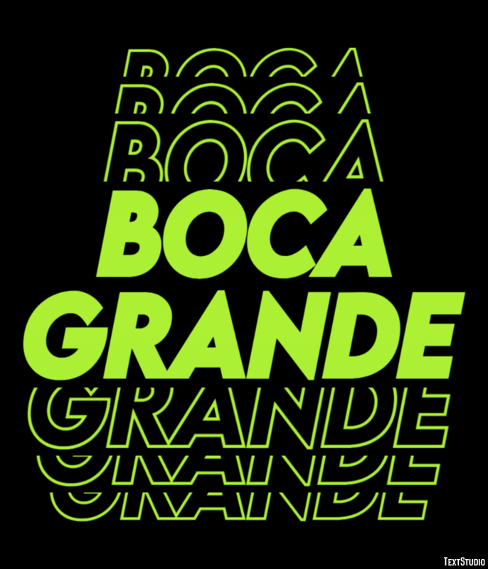 Boca Grande Effetto testo
