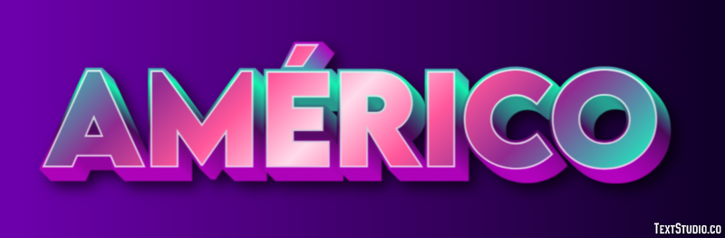 Américo テキスト効果