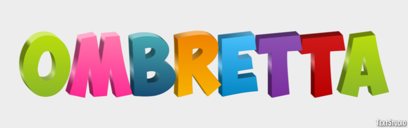 Ombretta Effetto testo