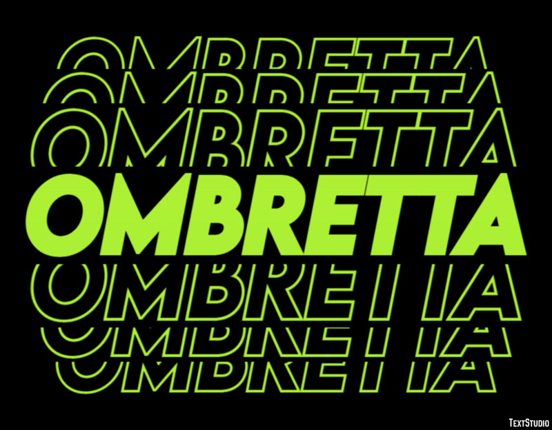 Ombretta Effetto testo