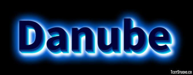 Danube Эффект текста