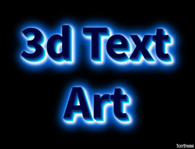 3d Text Art Text Effect