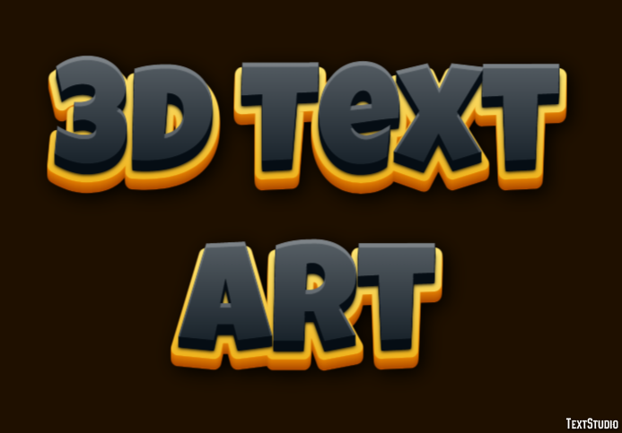 3d Text Art Texteffekt