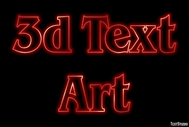 3d Text Art Text Effect