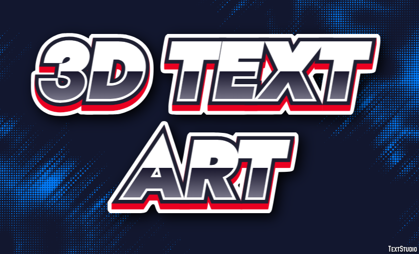 3d Text Art Text Effect