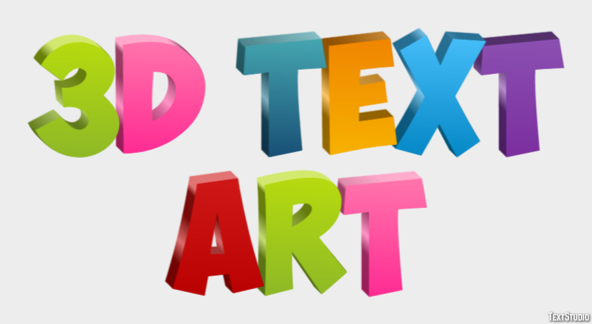 3d Text Art Text Effect