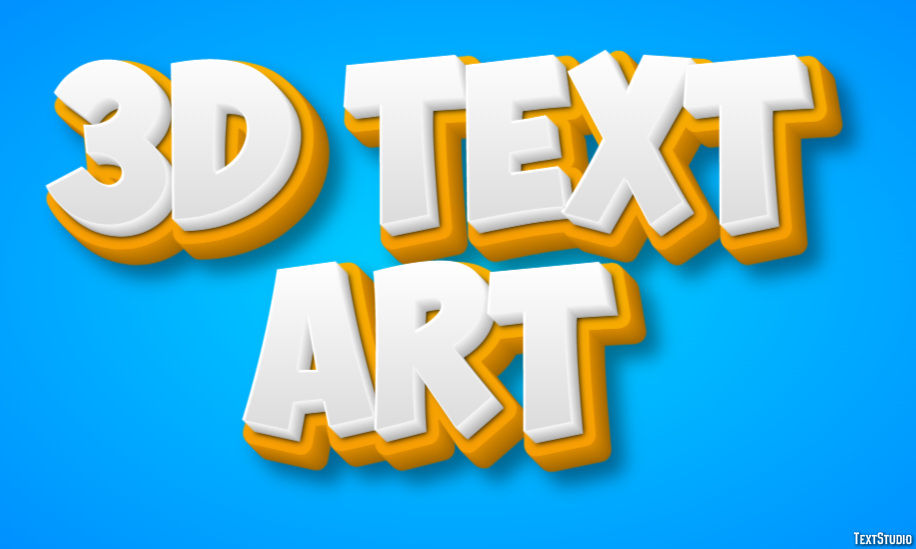 3d Text Art Text Effect