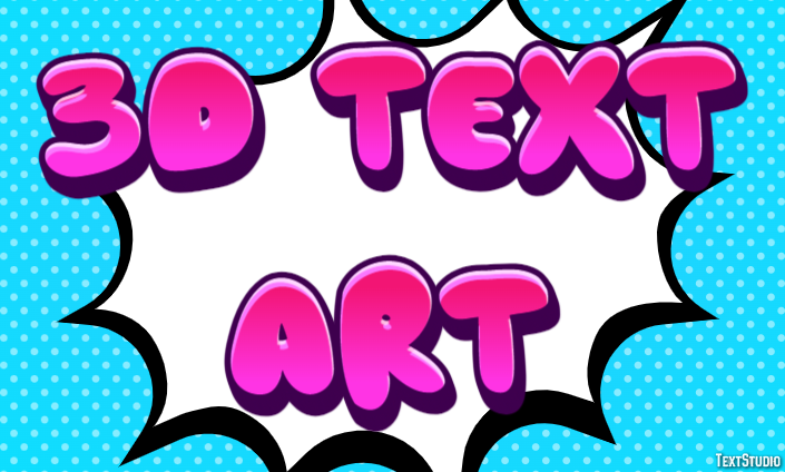 3d Text Art Text Effect