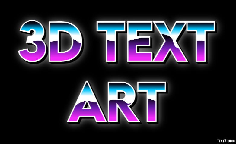 3d Text Art Text Effect