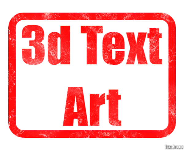 3d Text Art Text Effect