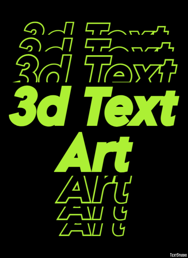 3d Text Art Text Effect