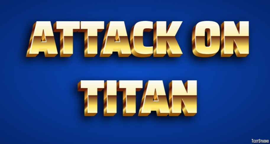 Attack on Titan Text Effect