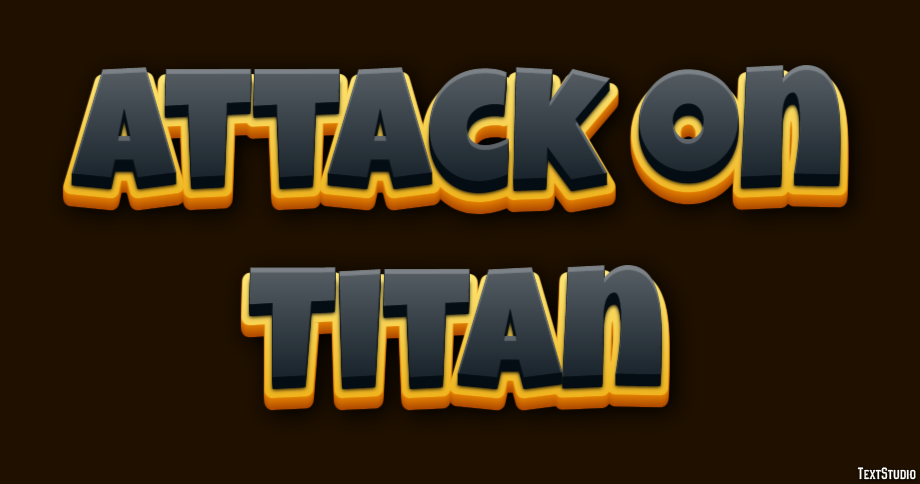 Attack on Titan Text Effect