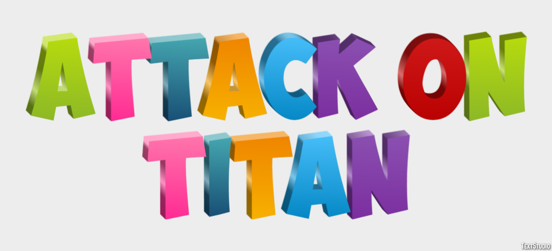 Attack on Titan Tekst Effect