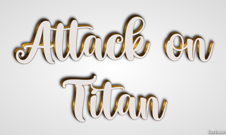 Attack on Titan Text Effect
