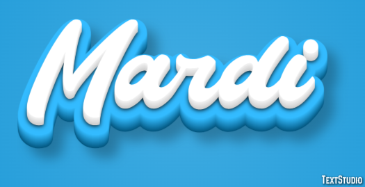 Mardi Эффект текста