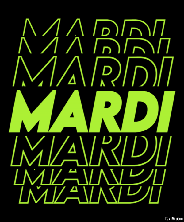 Mardi Texteffekt