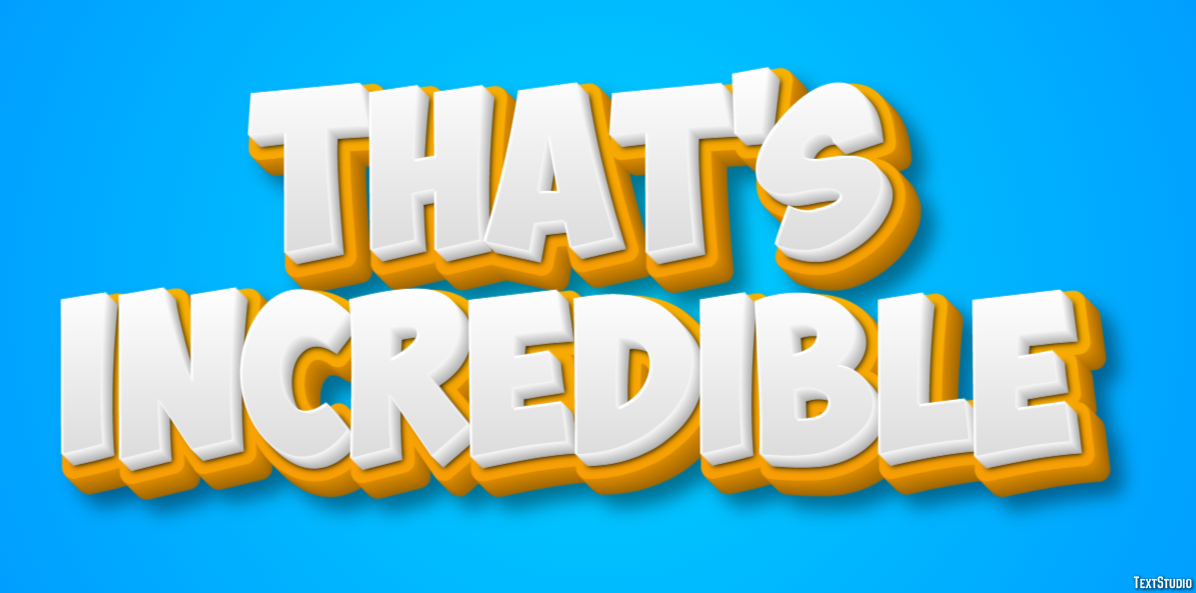 That's incredible Text effect